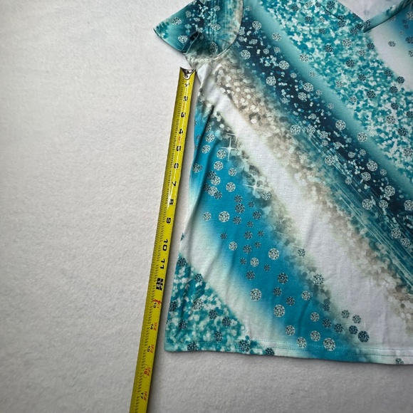 Diamonds Snowflake Women Top L XL Short Sleeve Tee - Picture 8 of 11